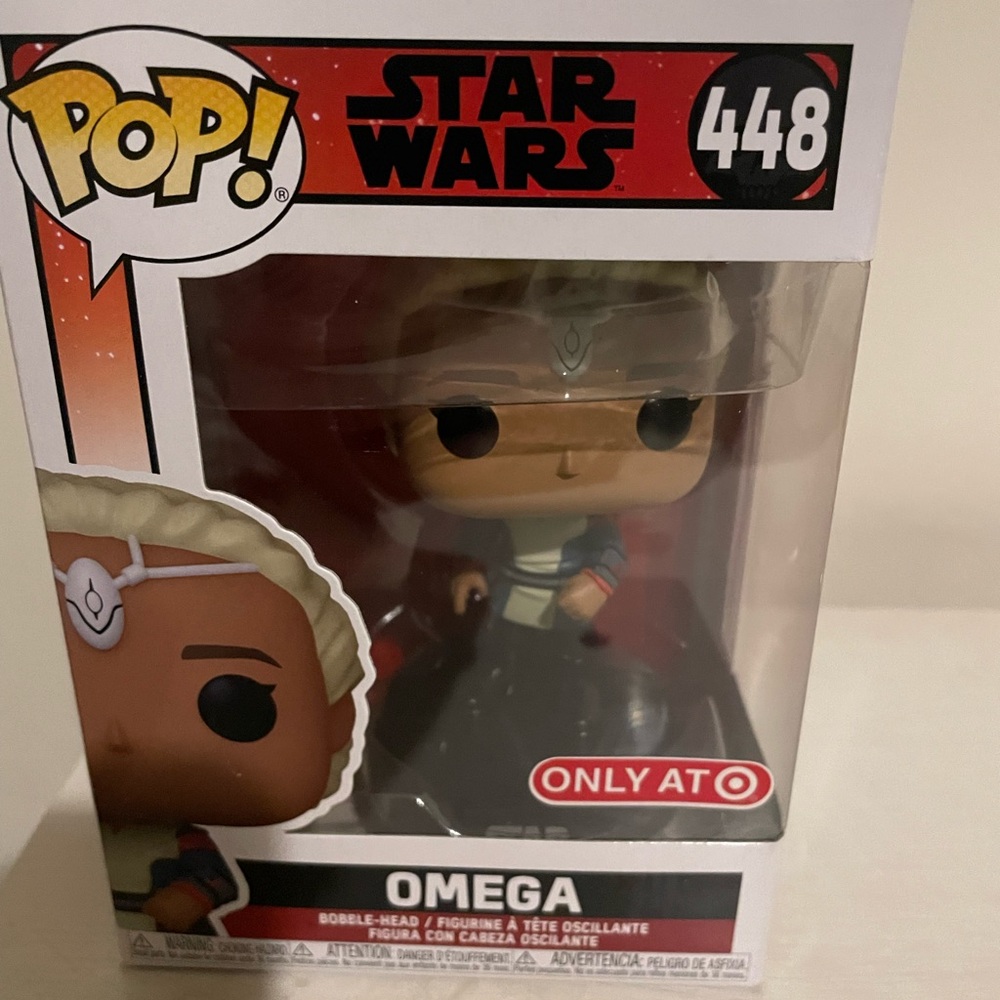 Funko Pop Star Wars Omega Figure - Black and Brown